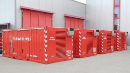 700 kVA Containeraggregate Feuerwehr