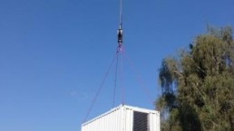 250 kVA Montage 20 Fuß Container auf Dach
